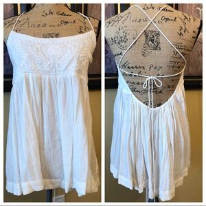 Free People Tank Top Dressy Tie Back sz M